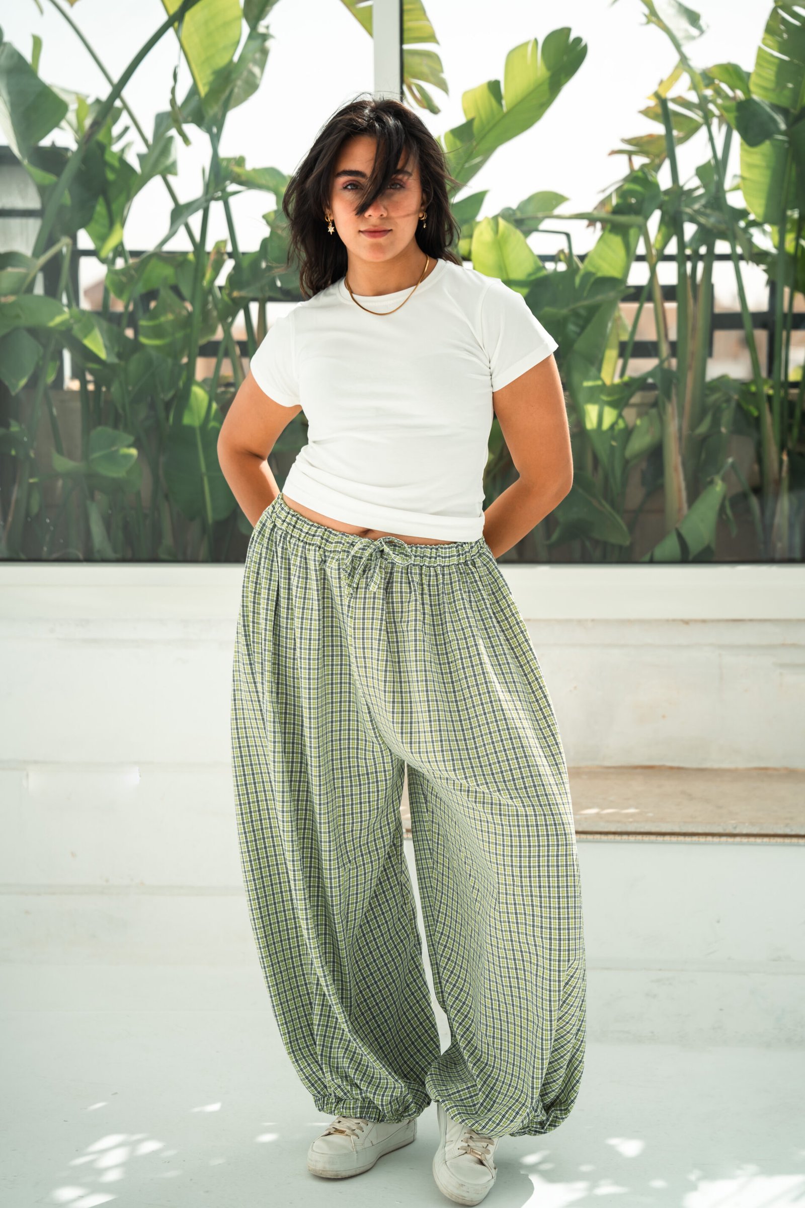 POPLIN BLOOMER TROUSERS